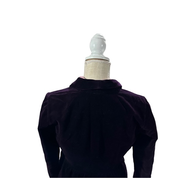 J Crew Plum 2 Button Velvet Blazer Sz 4 Jewel Tone 100% Cotton Lined Jacket EUC - Picture 6 of 15